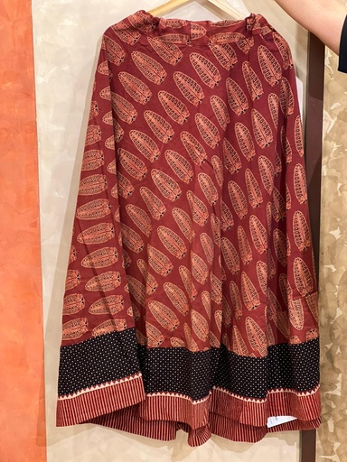 [KUKH2150] Ajrakh Cotton Skirts 4556