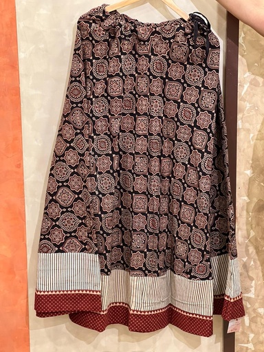 [KUKH2150] Ajrakh Cotton Skirts 4556