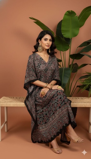 [KAKH4250] Ajrakh Modal Kaftans 4801