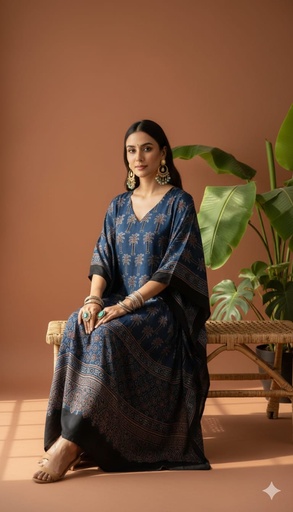 [KAKH4250] Ajrakh Modal Kaftans 4801