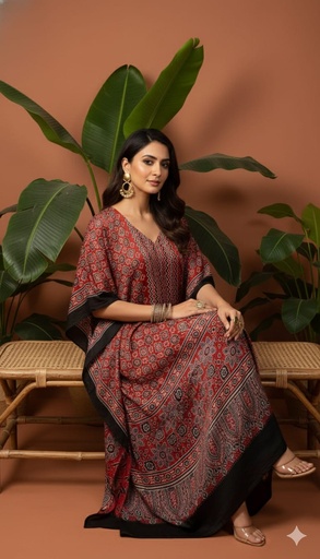 [KAKH4250] Ajrakh Modal Kaftans 4801