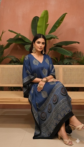 [KAKH4250] Ajrakh Modal Kaftans 4801