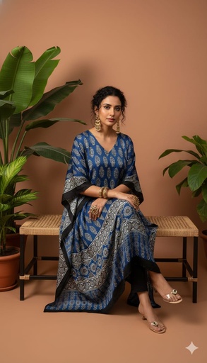 [KAKH4250] Ajrakh Modal Kaftans 4801