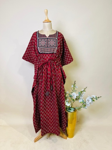 [KAKH1950] Ajrakh Cotton Kaftans 4802 