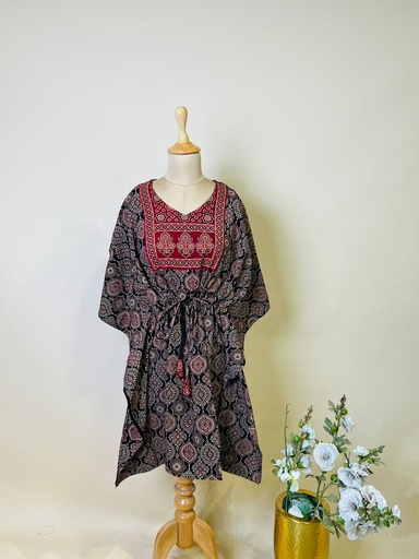[KAKH1650] Ajrakh Cotton Kaftans 4802
