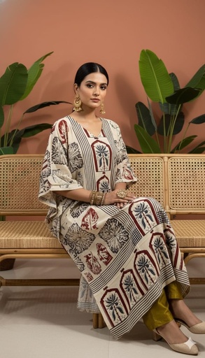 [KAKH2150] Ajrakh Cotton Kaftans 4802