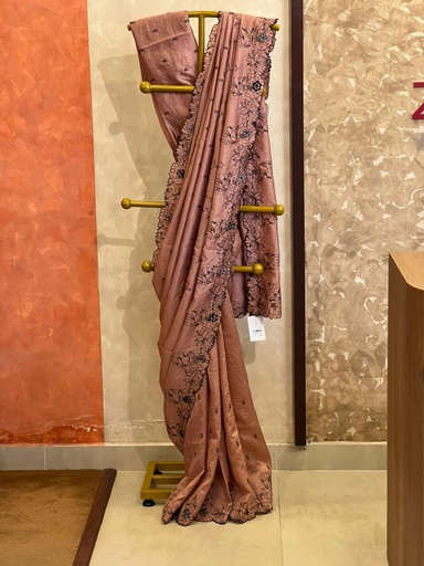 [SAHS6450] Soft Chanderi Embroidered Saree 5018