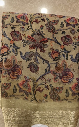 [SAHS8250] Digital Printed Chiffon Sarees 5018 Green