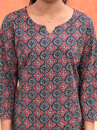 Short Cotton Kurtis 5056 Black