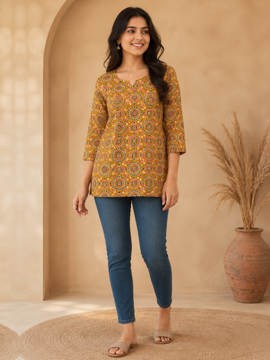 Short Cotton Kurtis 5056