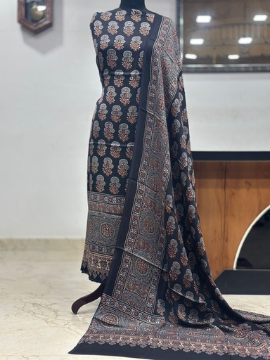 [SUMLK4650] Ajrakh Modal Top and Dupatta Sets 5012