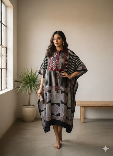 [KARH3950] Ajrakh Modal Kaftans 4803