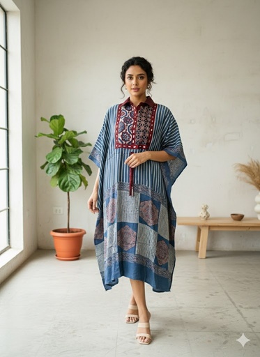 [KARH3950] Ajrakh Modal Kaftans 4803