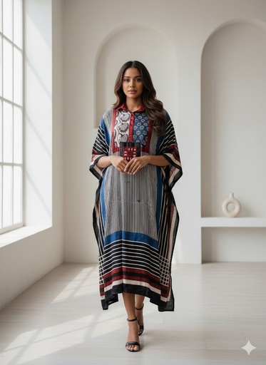 [KARH3950] Ajrakh Modal Kaftans 4803 