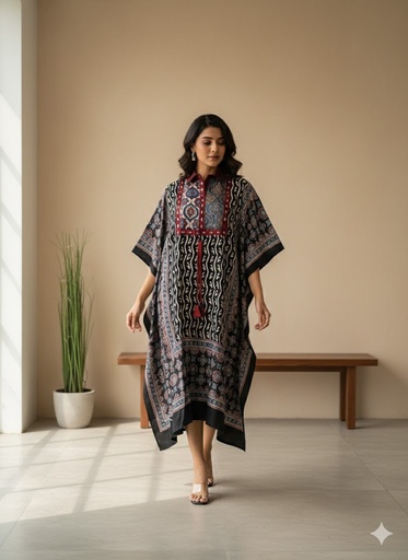 [KARH3950] Ajrakh Modal Kaftans 4803