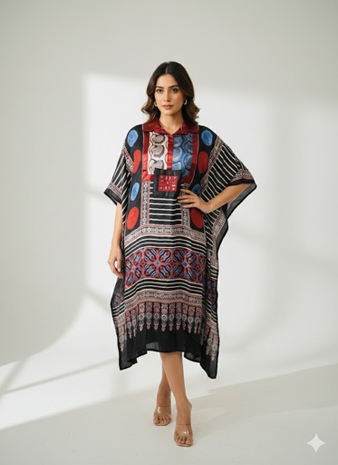 [KARH3950] Ajrakh Modal Kaftans 4803