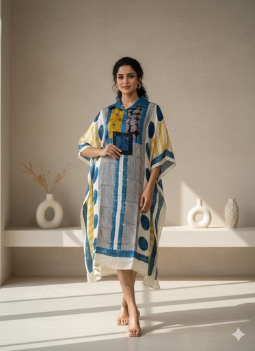 [KARH3950] Ajrakh Modal Kaftans 4803