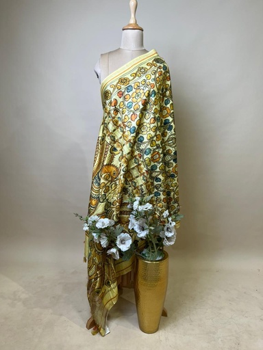 [DUAS2450] Digital Printed Tusser Dupatta  4781 