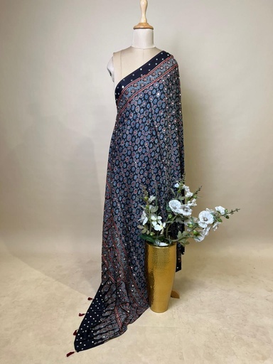 [DUAS3650] Ajrakh Mirrror Dupatta 5035 