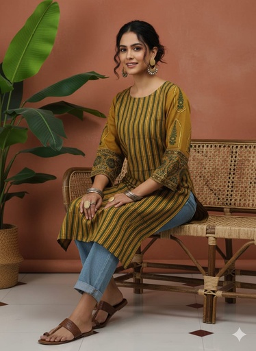 Ajrakh Cotton Kurtis 5055