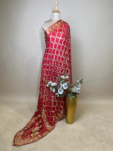 [DUAS3950]  Bandhej Silk Dupatta 4781