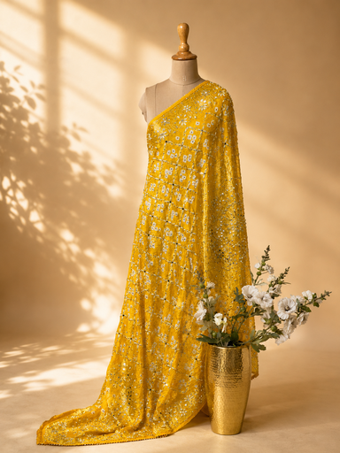 [DUAS3950]  Bandhej Silk Dupatta 4781