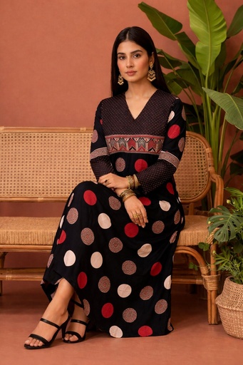 Ajrakh Cotton Kurti 5054
