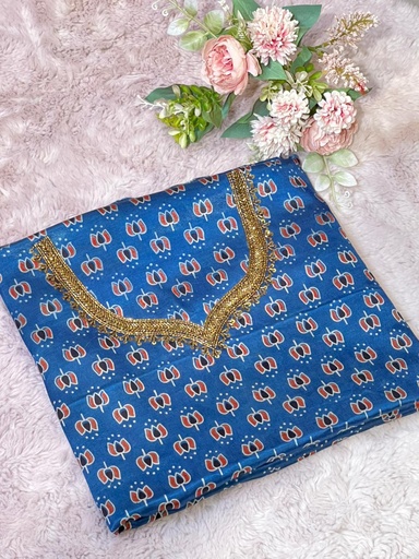 [CFMLK2750] Ajrakh Mashru Fabric 5013