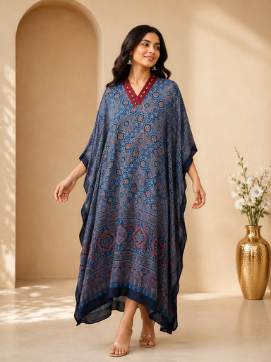 [KARH3450] Ajrakh Modal Kaftans 4803