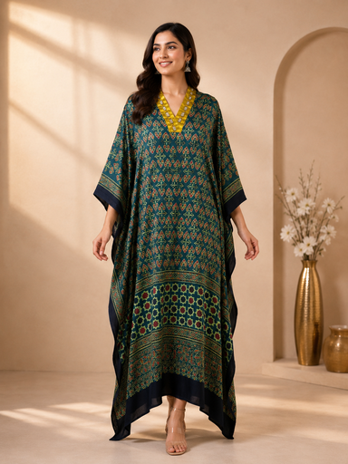 [KARH3450] Ajrakh Modal Kaftans 4803
