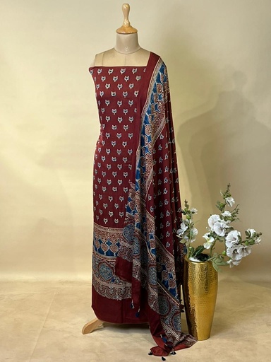 [SUKD6450]  Ajrakh Modal Suit Sets 5012