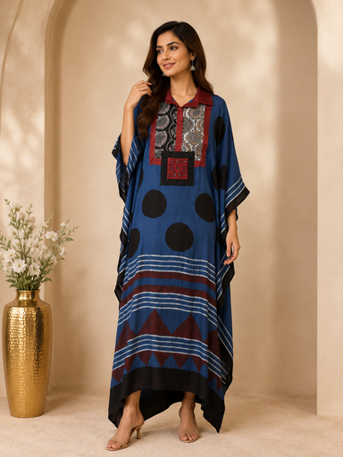 [KARH3950] Ajrakh Modal Kaftans 4803