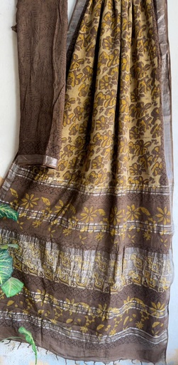 [SACH2750] Linen Cotton Saree 5012