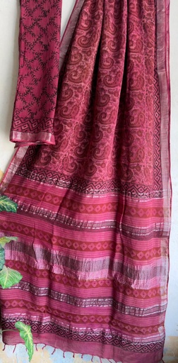 [SACH2750] Linen Cotton Saree 5012