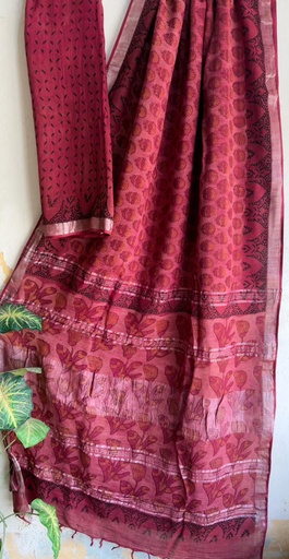 [SACH2750] Linen Cotton Saree 5012