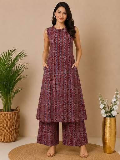 Ajrakh Cotton Coord Sets 5028  