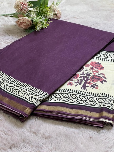[SASH1950] Zari border Cotton Sarees 5013