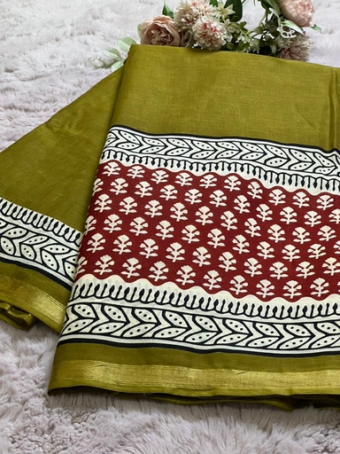 [SASH1950] Zari border Cotton Sarees 5013