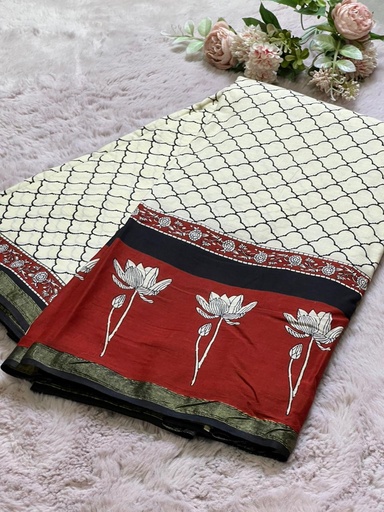 [SASH1950] Zari border Cotton Sarees 5013