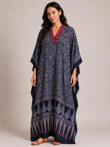 [KARH2250] Ajrakh Cotton Kaftans 4802 