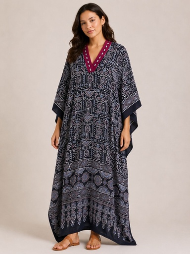 [KARH2250] Ajrakh Cotton Kaftans 4802 