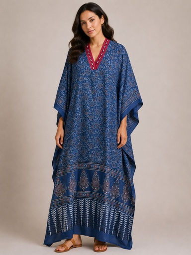 [KARH2250] Ajrakh Cotton Kaftans 4802 