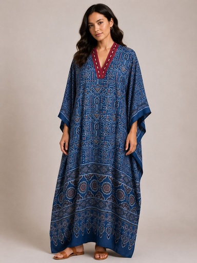 [KARH2250] Ajrakh Cotton Kaftans 4802 