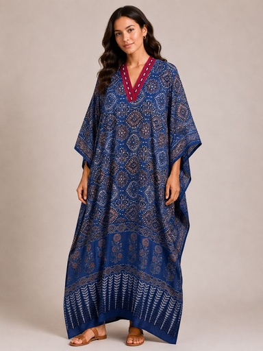 [KARH2250] Ajrakh Cotton Kaftans 4802 