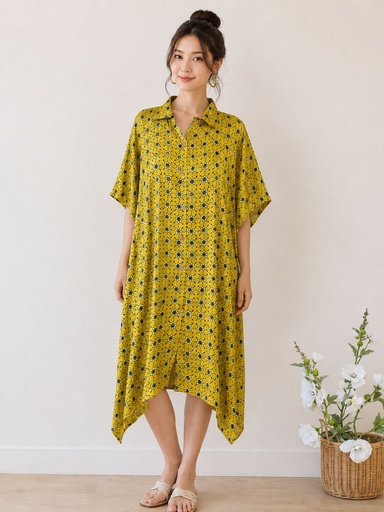 [KARH2450] Ajrakh Modal Shirt Kaftans 5015 
