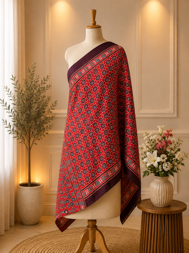 [STMT1450] Ajrakh Modal Stoles 5071
