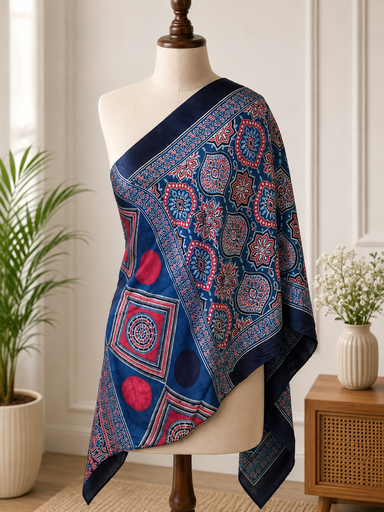 [STMT1450] Ajrakh Modal Stoles 5071