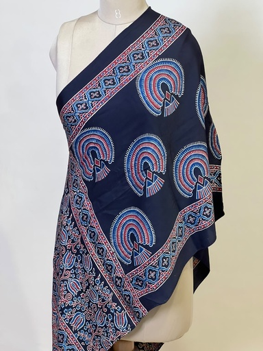 [STMT1450] Ajrakh Modal Stoles 5071