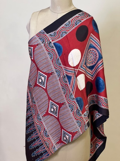 [STMT1450] Ajrakh Modal Stoles 5071
