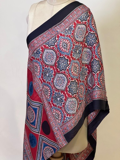 [STMT1450] Ajrakh Modal Stoles 5071
